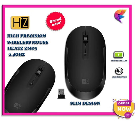 HZ Wireless Mouse – Slim, Silent & High Precision (2.4GHz)
